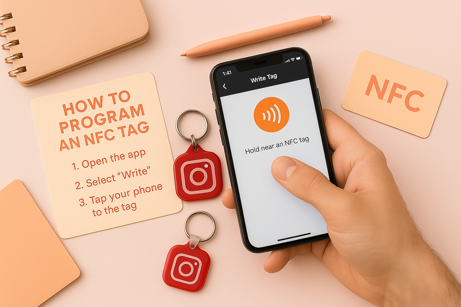 phone with NFC tags
